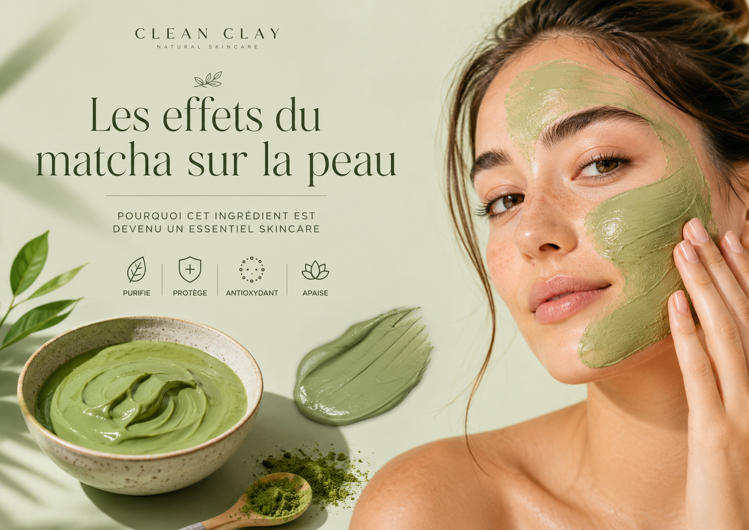 Les bienfaits du matcha sur la peau Clean Clay