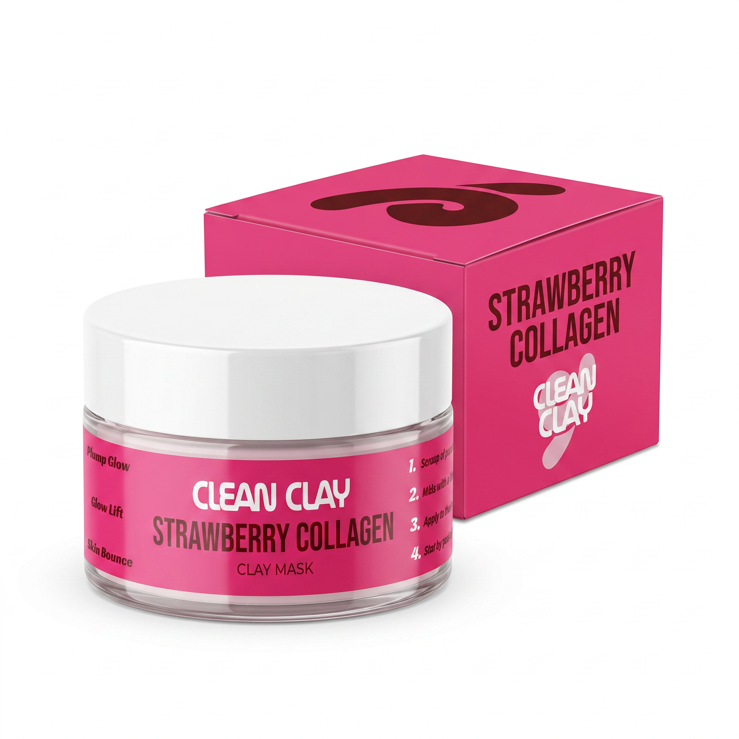 Strawberry collagen clay mask