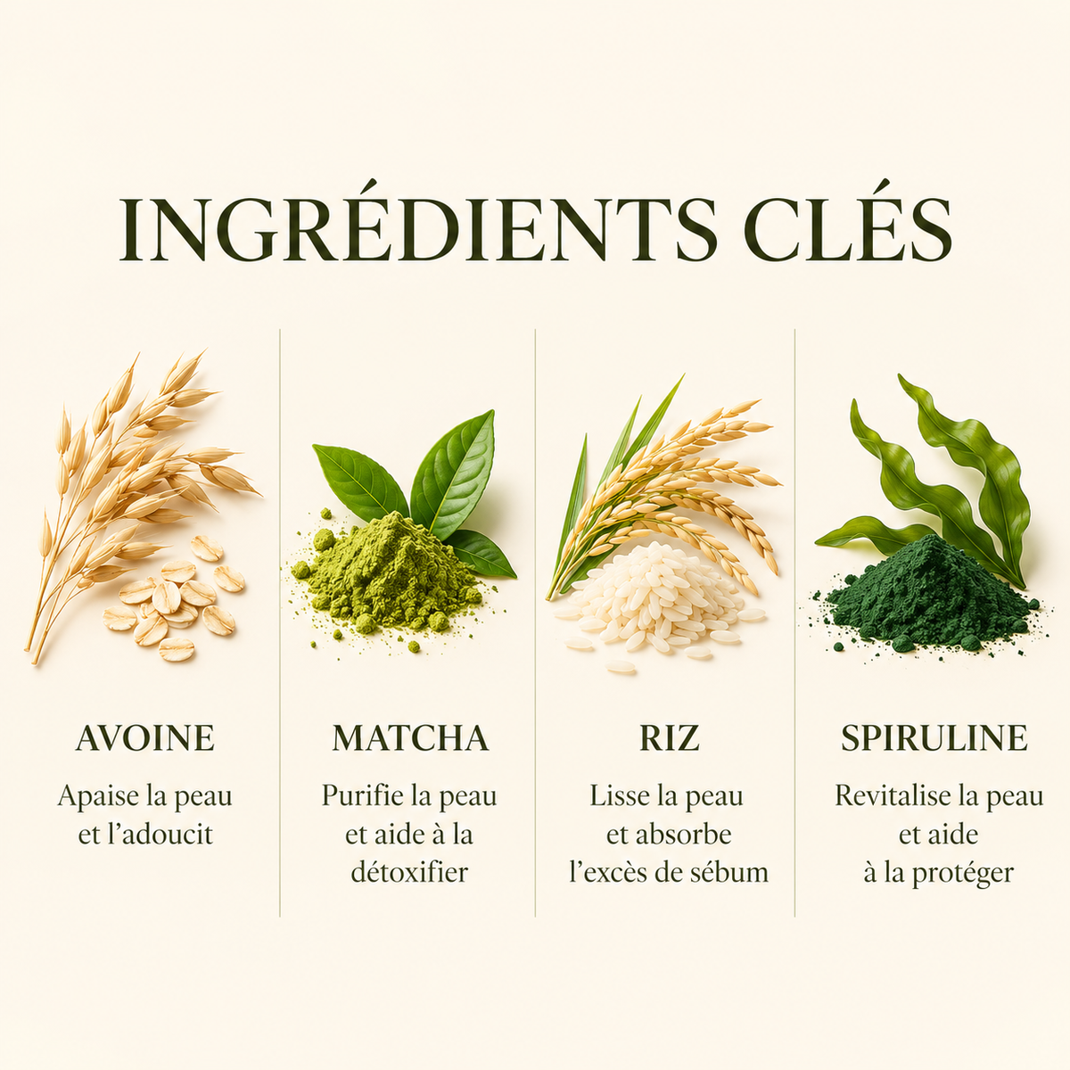 Masque purifiant argile + matcha